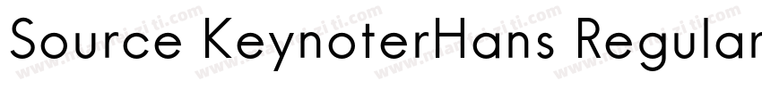 Source KeynoterHans Regular GBpc HU字体转换